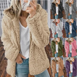 new women's hooded woolen fleece autumn and winter