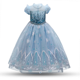 Pretty Girls Dress Birthday Party Cartoon Princess Dress Lace Kids Ball Gown Elegant Dress Cute Casual Dress Size