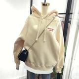 Winter Solid Women Sweatshirt Full Sleeve Fake 2 Pieces Patchwork Thicken Female Hoodies Ladies