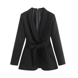 Women's Dress French Belt Dress Small Suit Jacket + Casual