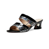 Zingj New Two Wear Sandals Wear Fashionable Women's Shoes Hollow Out Korean Version Of Thick Heel Sandals Middle-Aged And Elderly Mother
