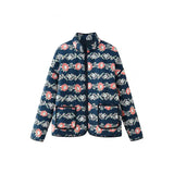 Women's Clothing 2025 Autumn 11 Thin Cotton Clothes Printed Collar Double Pocket Cotton Jacket Loose