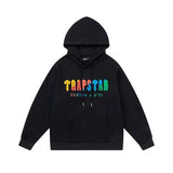 Rainbow Gradient Letter Tiger Head Printing Ins Trendy Sweater Trousers Jogging