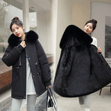 2022 New Women's Winter Jacket Hooded Short Thick Warm Cotton Padded Jackets Parkas Woman Candy Color Winter