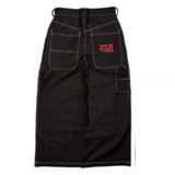 Zingj Year's Hot Classic Retro Y2K Loose Letter Jeans High Street Leisure Punk Style Is Wide. 211-1-Outfit
