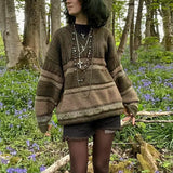 Fairygrunge Cozy Striped Downtown Sweater-Outfit