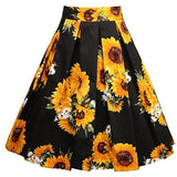 Green Pleated Short Skirts High Waist Cotton Hepburn Style Casual Summer Beach Boho Skater Retro Vintage Party