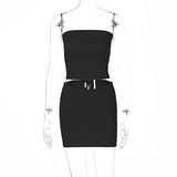 Women's Clothing 2024 New Summer Fashion Casual Word-And-T-Shirt Short Skirt
