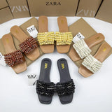 2025 New Sandals Buckle Slippers Women's Color Is Complete, Flat-Bottomed Slippers Women Hot