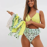 Piece Swimsuit 2020 New Cute Swimwear Women Bow Swimwear Hollow Out Bathing Suit Back crisscross Monokini