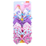 Pieces/Set JoJo Bows Jojo Siwa Rainbow Printed Knot Ribbon Bow For Girls Handmade Boutique Hair Clip Children Hair