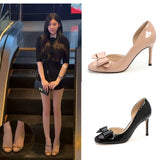 The Spring And Autumn Of 2025, Every Day With Beautiful Small High-Heeled Women's Fine Heel Single Shoes Naked Paint Skin Round Head