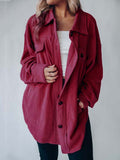 Long Jacket Women Winter Plush Coat Shirt Jacket Female Button Fleece Coat Jackets For Women