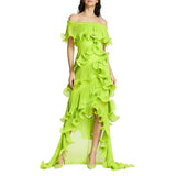 Yujie Style Dress Woman 2025 Spring New Sexy Hottie Sleeveless Shoulder Wood Ear Senior Feeling