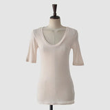 Quality Plain T Shirt Women Cotton Elastic Basic T-shirts Female Tops Frivolous thin Korean Top Summer T-shirt