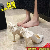 Hundred With Skirts Without Tired Dress Shoes Women 2025 Net Red Solid Color Simple Design High