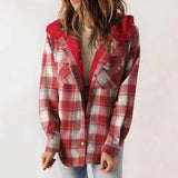 2025 Women's Jacket Long Sleeve Hairy Hooded Jacket Jacket With