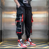 Men's Autumn And Winter Loose Tide Brand Ruffian Handsome Ins Hip-Hop Hip-Hop Wide-Legged Pants With Many