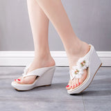 Size Flower Slope Sandals Beach Flip-Flops Flower Women Sandals