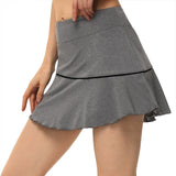 Women Sports Tennis Female Lining High Dance Fitness Short Skirts Quick Drying Solid Waist Mini Golf Sporting