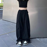 Zingj High Waist Rope Leg Pants Casual Pants Children Summer Thin Cargo Pants Loose Thin Wide Leg Pants