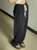 Simple Solid Color Baggy Sweatpants- Outfit