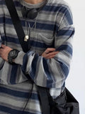 Zingj Do Old Long Sleeve Sea Soul Shirt Men And Women Spring And Autumn Lovers Round Collar Bottom Shirt Striped Overalls Hoodie