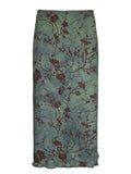 floral mesh midi