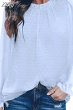 New Round Collar Long Sleeve Shirt Chiffon Blouse Fashion Clothing Autumn and Winter Casual Loose Clothes Blusas