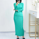 Folded Hand-Folded Set Of Three-Piece Vest Top Dress Spring And Autumn New