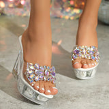 Zingj Diamond 11CM Nightclub High Heels Slippers Women's Shoes Show Pole Dancing Shoes Crystal