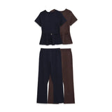 Autumn And Winter Straight Trousers Double Buckle Suit Vest Three Sets Of New Women's Fashion Commuting