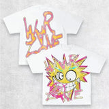 T-Shirt Men's Gothic Graphic Printing T-Shirt With Cotton Round Collar And Oversized Short Sleeves On The Street Of