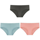 3PCS/Set Women's Panties Cotton Underwear Solid Color Briefs Girls Low-Rise Soft Panty Women Underpants Female