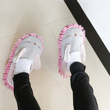 Slippers Microfiber Cartoon Slippers Floor Cleaning Mop Men/Women House Dusting Slippers Floor Dust Dirt Cleaning