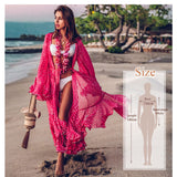 de praia Fashion Beach Kimono Dress Women Beachwear Multicolored Bohemian Tropical Printed Ankle Length Pareo Dress