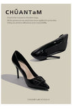 Mother Temperament Of The Same Temperament Naked High-Heeled Women 2025 New Design Sense Of Small French V Buckle