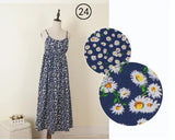 Summer Women Sleeveless Spaghetti Strap Long Dress Mori Girls Beach Floral Dress Retro Dress vestidos longos de