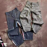 Zingj Y2K Jeans Street Clothing Original Hip-Hop Vintage Neo-Gothic Baggy Jeans 1215-0-Outfit
