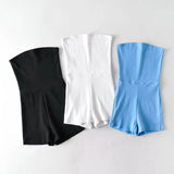 Zingj Trendy Women's Dress With Flat Mouth, Chest And Shorts, Sleeveless Body-Fitting, Solid Color Hip Knitted