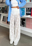 Lace Sheer Trousers-Outfit