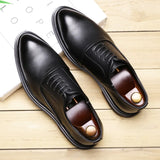 Men's Korean Version With A Thick Platform Men's Shoes Business Dress Casual Leather Shoes British Soft Leather Men's Wedding Shoes