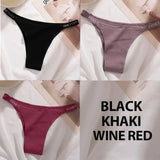 Panties Cotton Briefs Female Underpants Sexy Thong Pantys Underwear Solid Color Intimates Lingerie For Women