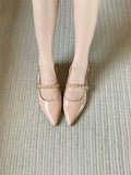 Fragrant Temperament Sandals Women 2025 Korean Version Of Casual Wear Height Single Shoes Buckle Anti-Slip Women's Shoes