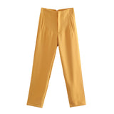 Workplace Women's Display High Waist Waist Suit Trousers 38 Color Reduced Age And Ankle