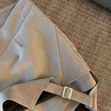Women Trendy Leisure All-match Mini High Waist Youth A-line Elegant Daily Folds Summer Breathable Simple Solid Slim