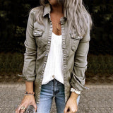 Splicing Fashion Casual Denim Shirt