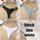 8 Colors Women's Thong G-String Cotton Thongs Women's Panties Sexy V Waist Female Underpants Pantys Lingerie
