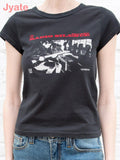 Silence Graphic T-Shirt Women Summer Cotton Round Neck Rock n Roll Y2K Tee Shirt Tops 2021 Casual T Shirt