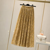Bohemian Women Fashion Pleated Skirts Boho High Waist Chiffon Femal Long Skirt Floral Print midi Skirt Summer